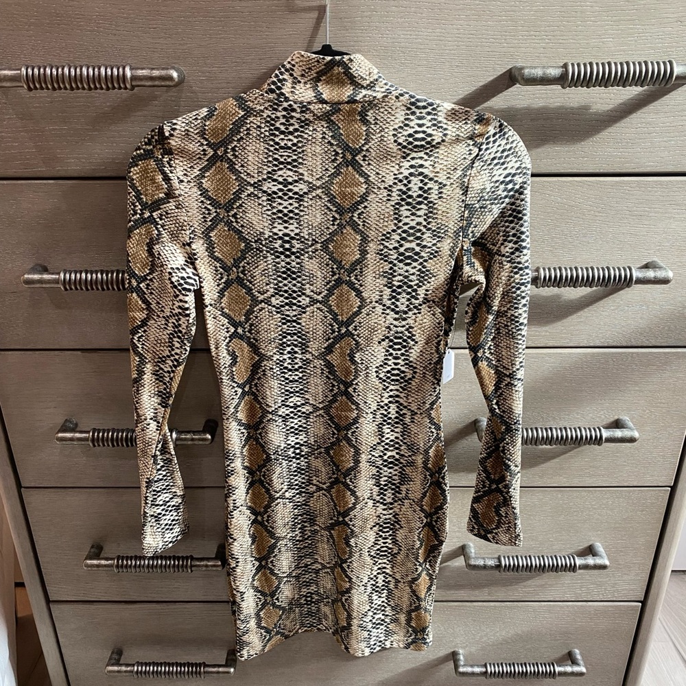 Snakeskin animal print sexy mini dress NWT small large - Picture 4 of 16